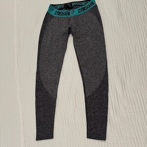 Gymshark Charcoal and Teal Leggings